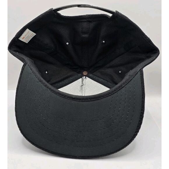 Vintage 80s Browning Cap Black Corduroy Snapback Trucker Hat‎ Hunting - Picture 7 of 8